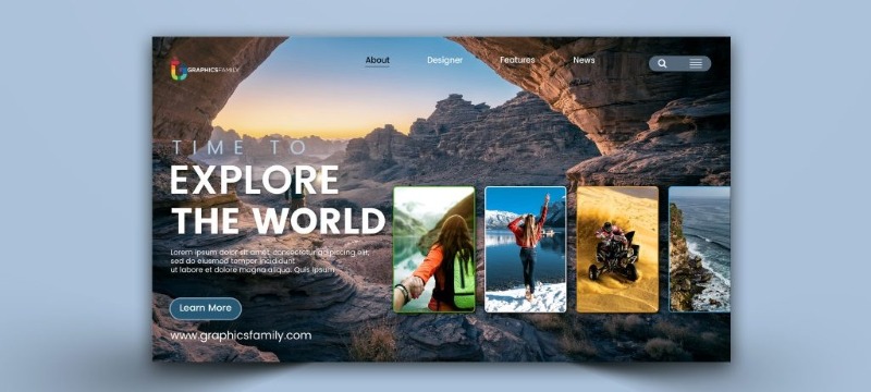 Mẫu banner web du lịch