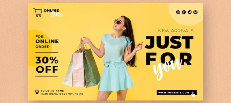 Mẫu banner website thời trang