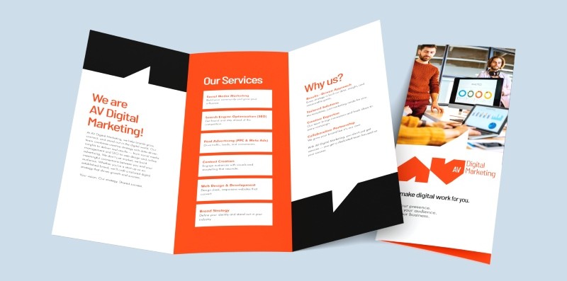 Mẫu brochure 3 gấp đẹp