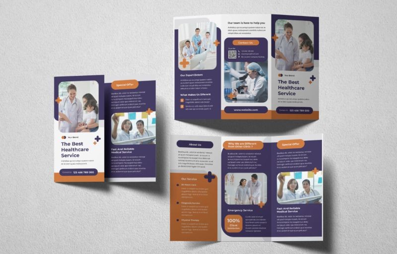 Mẫu brochure gấp 3