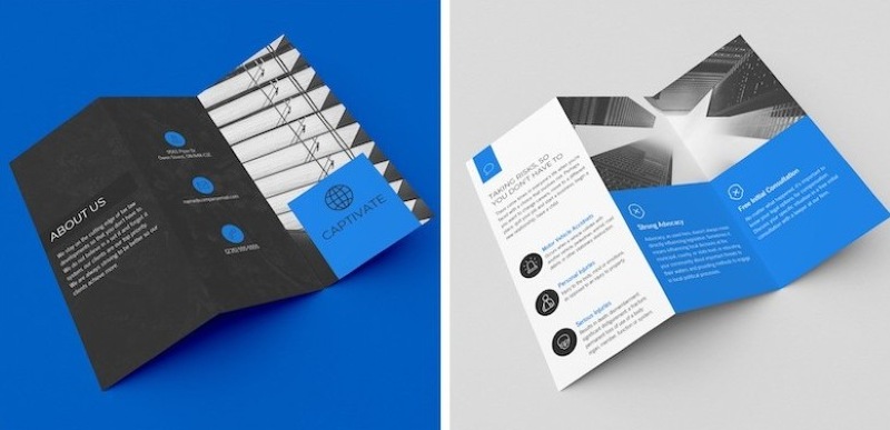 Mẫu brochure gấp ba