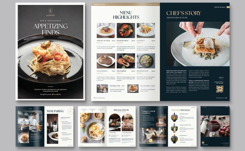 Mẫu brochure nhà hàng Mẫu brochure nhà hàng