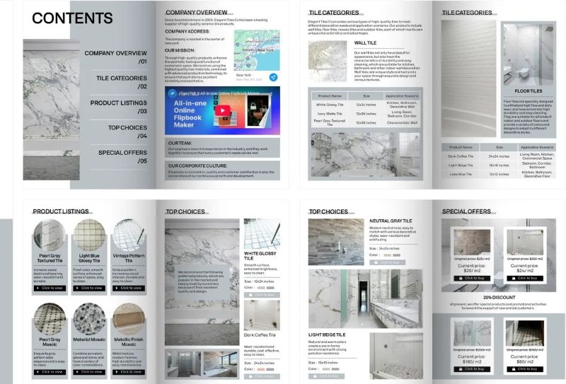 Mẫu catalogue công ty cung cấp vật liệu xây dựng