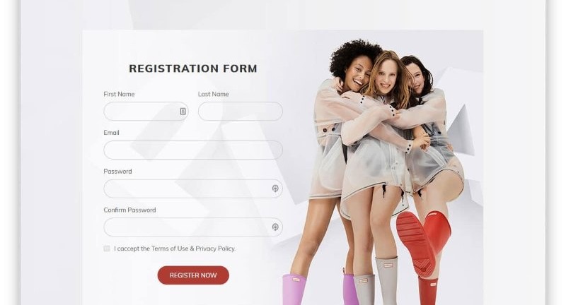 Mẫu form đăng ký website đẹp Mẫu form đăng ký website đẹp