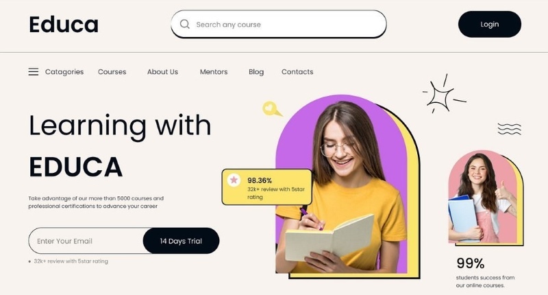 Mẫu landing page bán khóa học