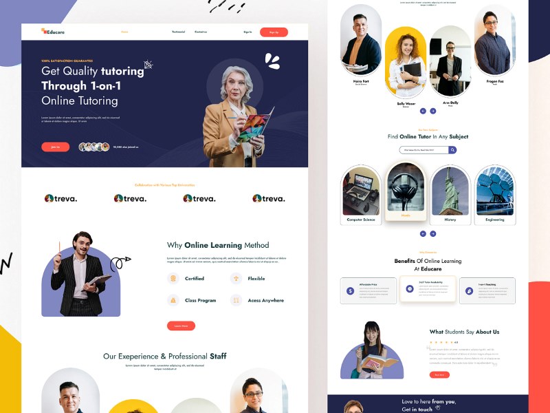 Mẫu landing page giáo dục đẹp