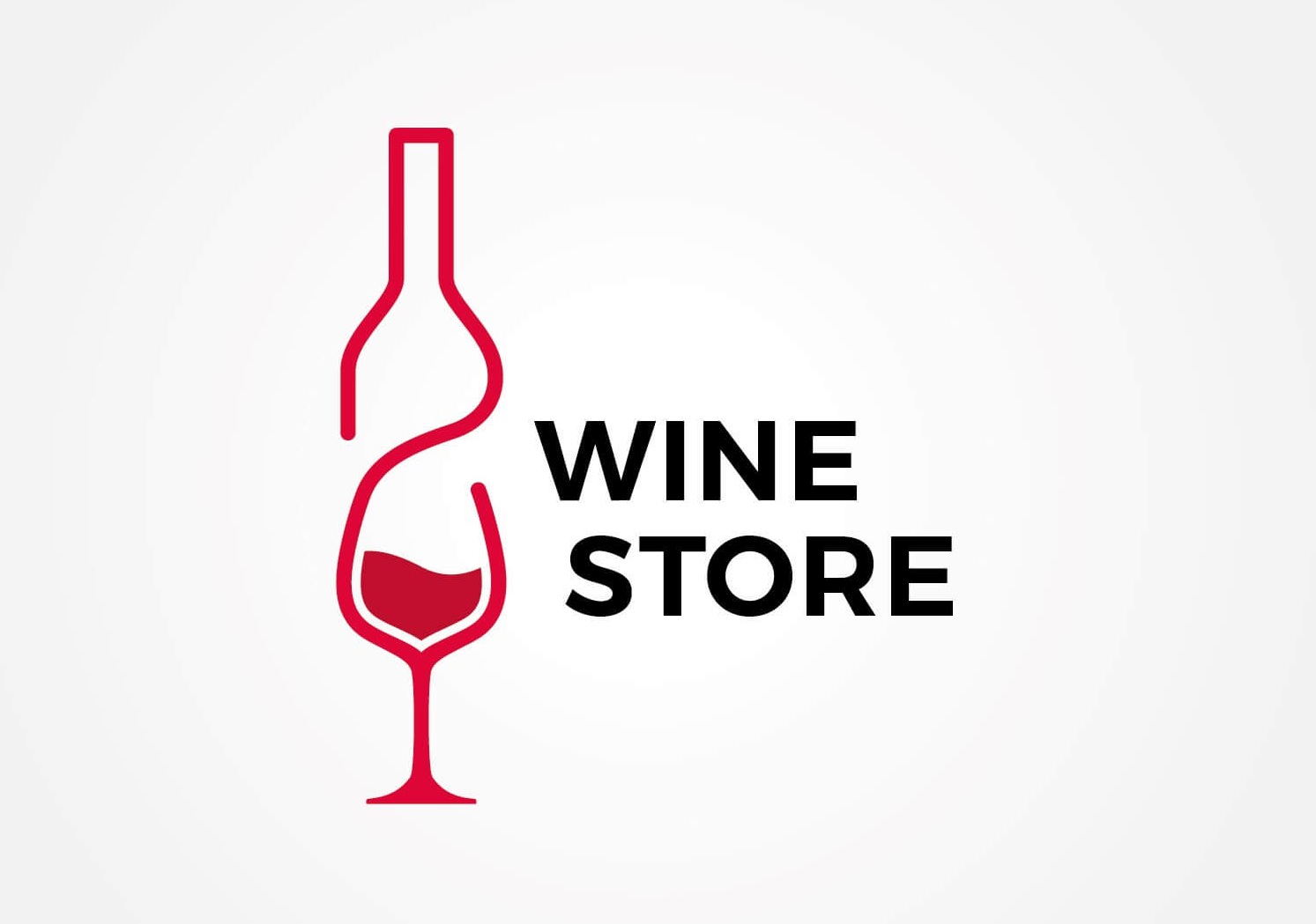 Mẫu logo bán rượu online
