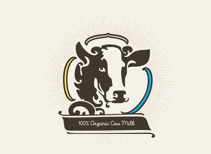 Mẫu logo bán sữa online