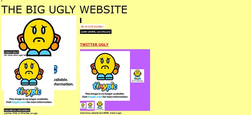 Mẫu trang web xấu