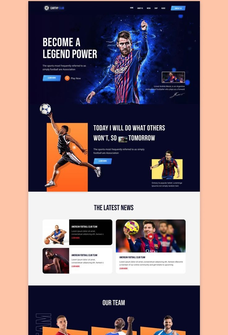 Mẫu website bóng đá đẹp, phổ biến