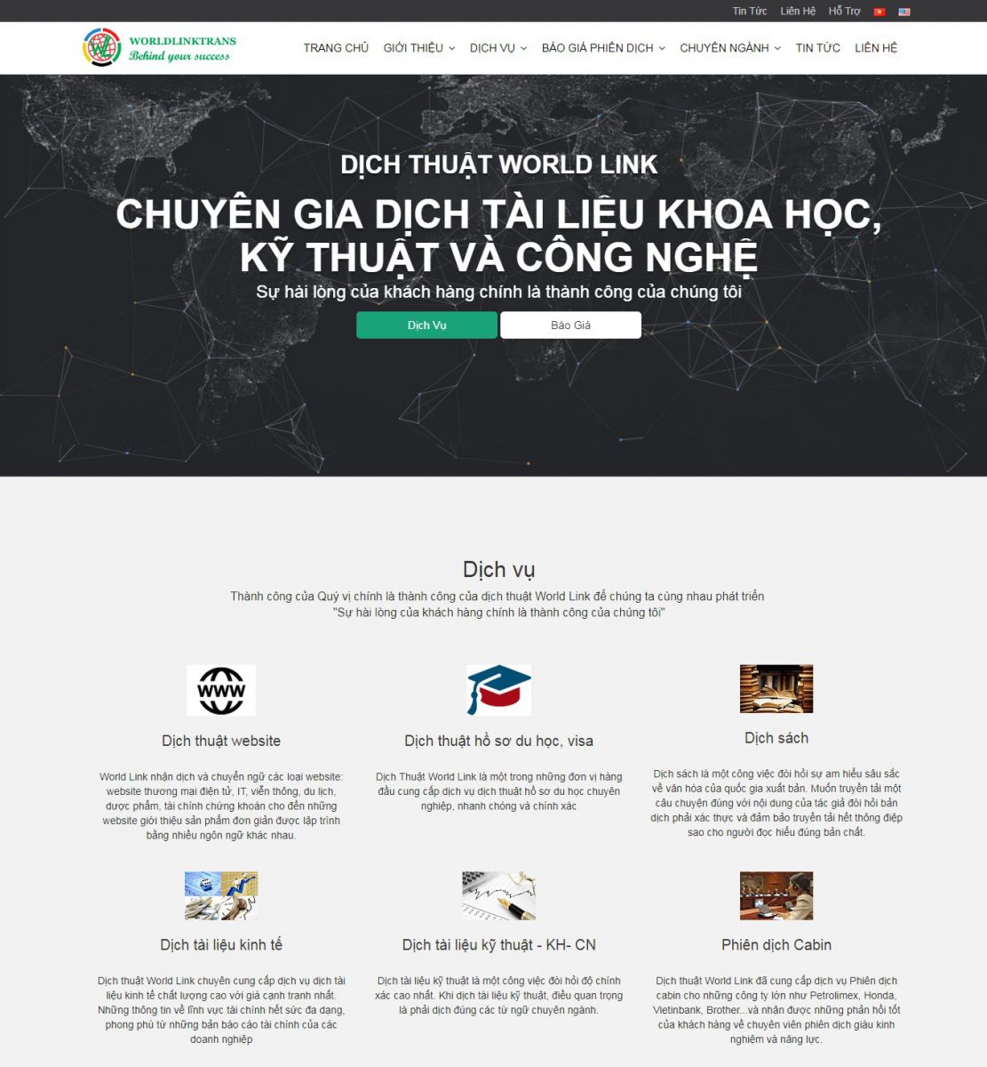 Mẫu website dịch thuật