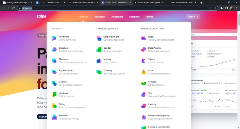 Menu web đẹp