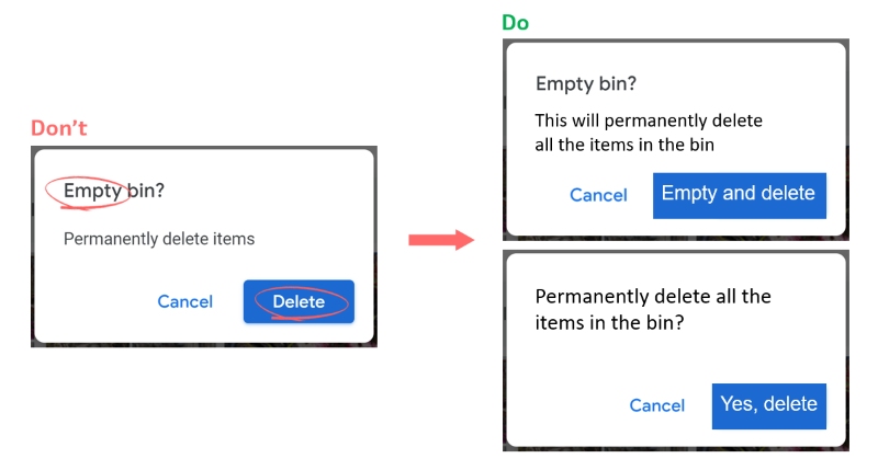 Microcopy UX writing