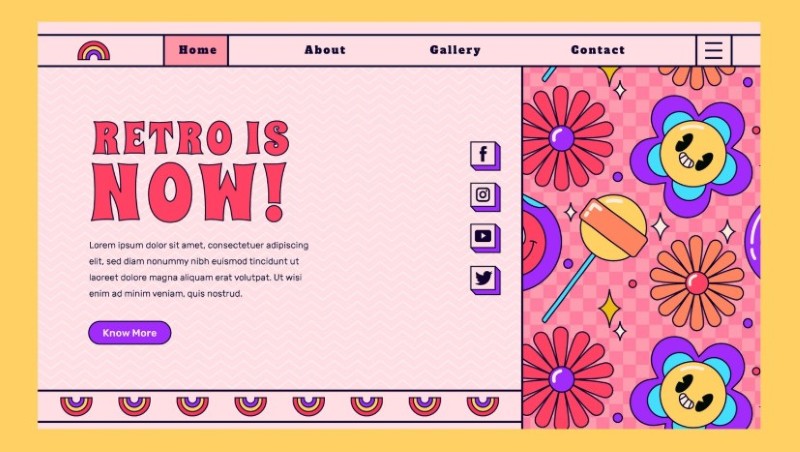 Một số ý tưởng web vintage