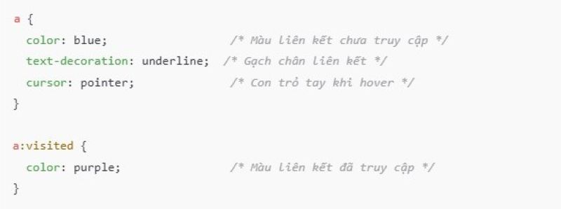Phần tử a trong HTML