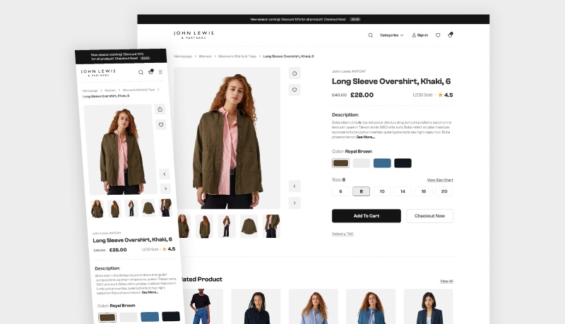 Product page template