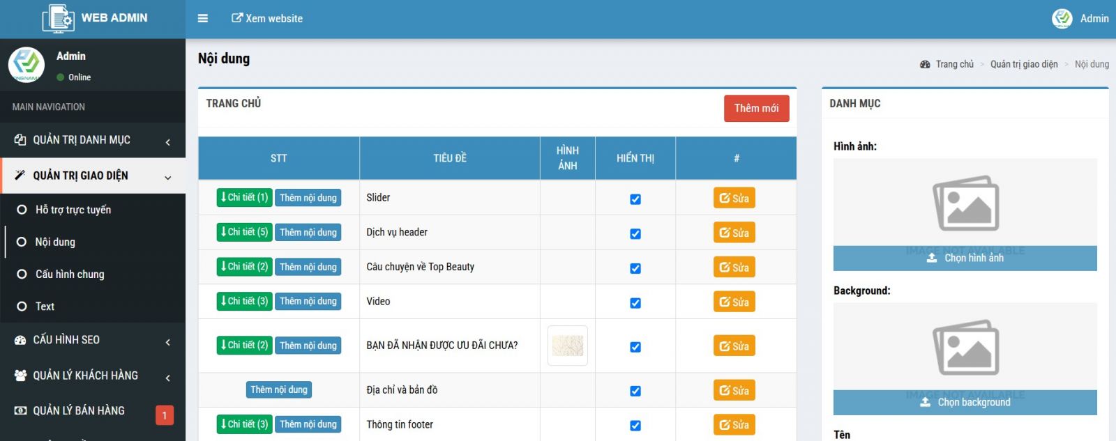 Quản trị nội dung website