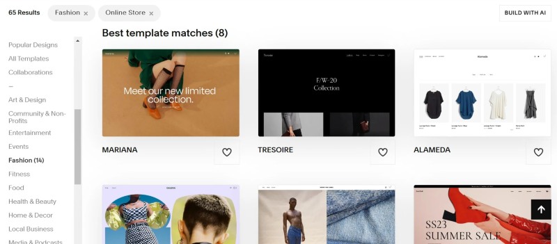 Squarespace website