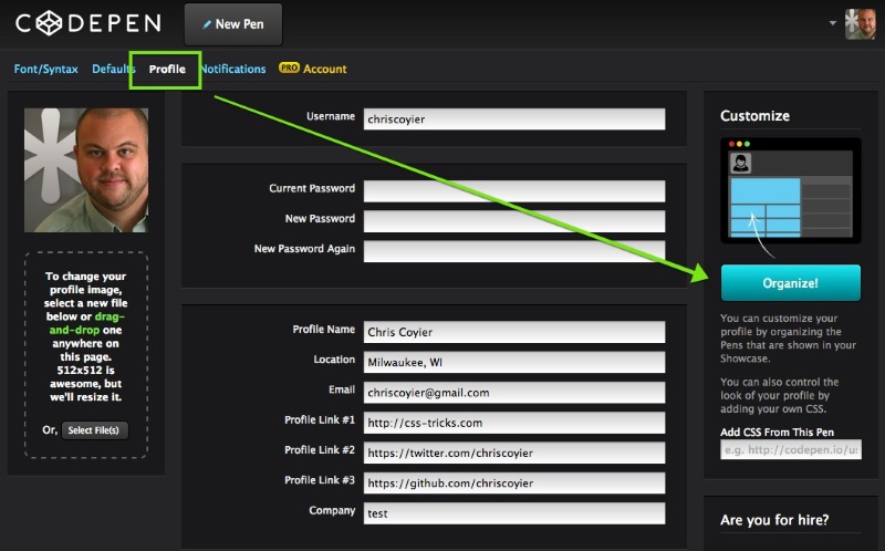 Sử dụng CodePen Sử dụng CodePen
