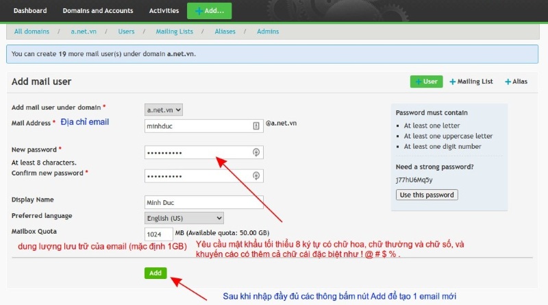 Sử dụng webadmin Email Pro Sử dụng webadmin Email Pro