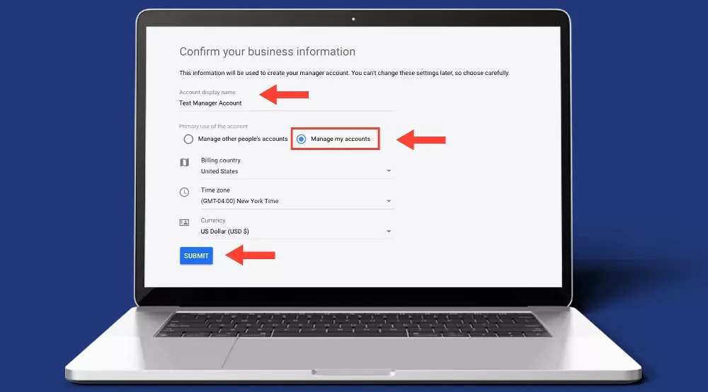 Tạo Google MCC