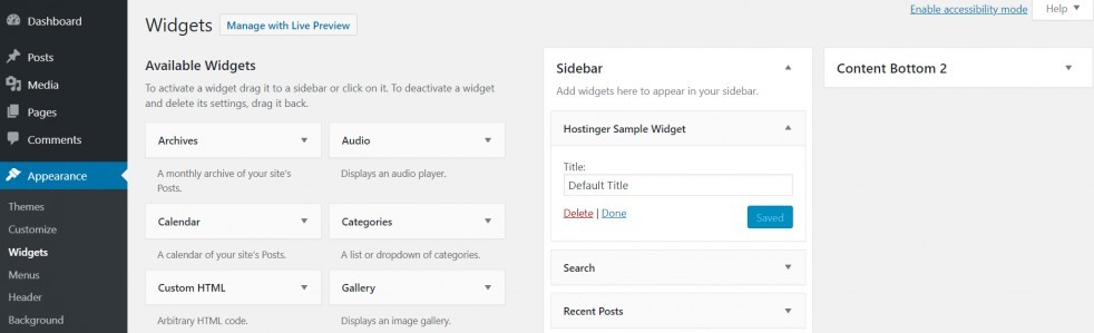 Tạo widget PHP WP