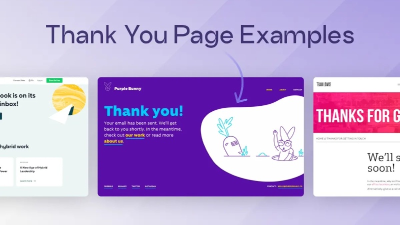 Thank you page