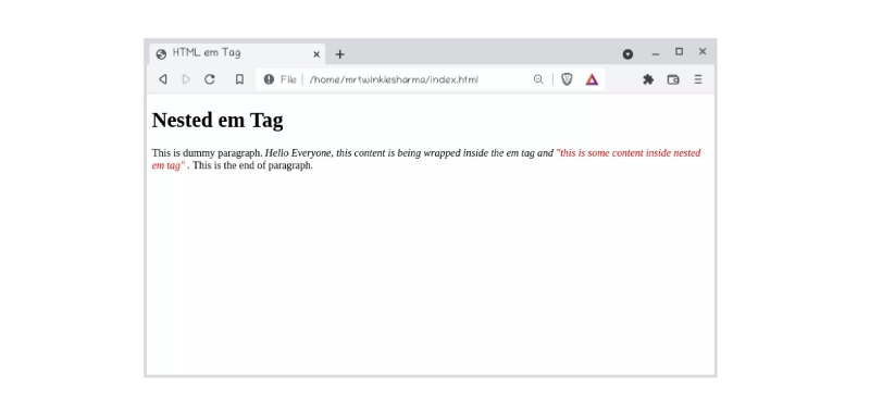 Thẻ em trong HTML là gì?