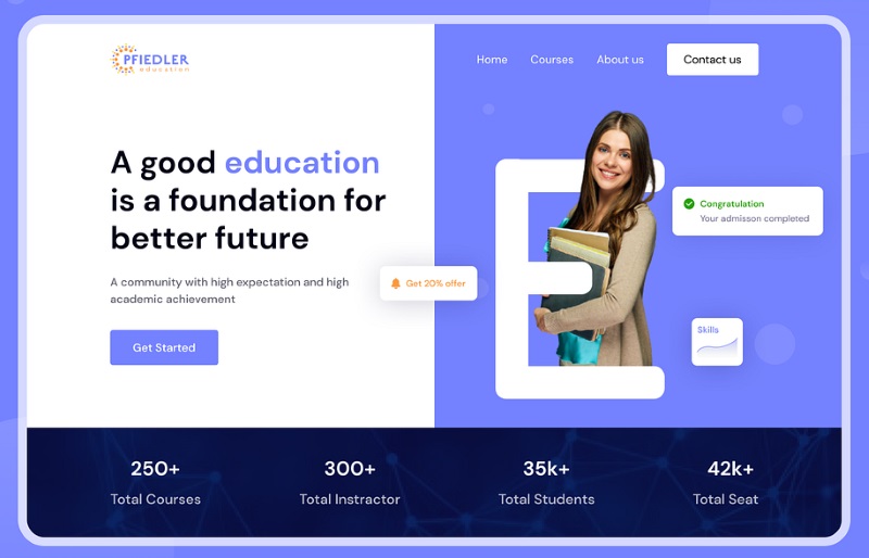 Thiết kế landing page khóa học