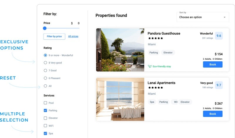 Thiết kế search filter website Thiết kế search filter website