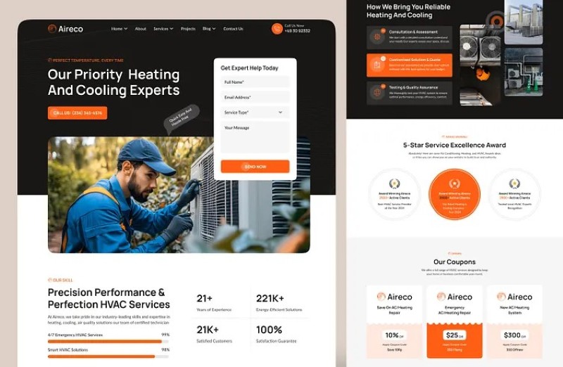 Thiết kế trang web điện lạnh