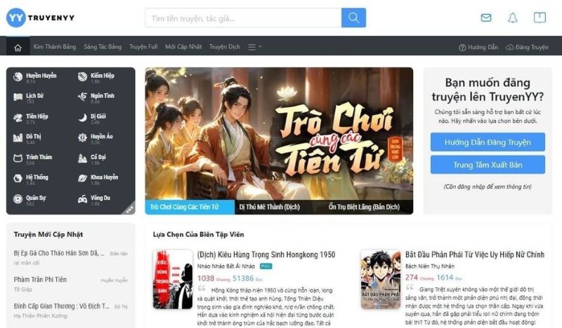 Thiết kế trang web đọc truyện online Thiết kế trang web đọc truyện online