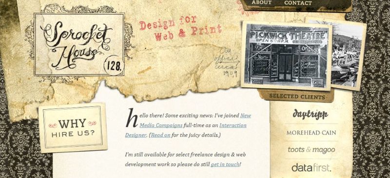 Thiết kế vintage website