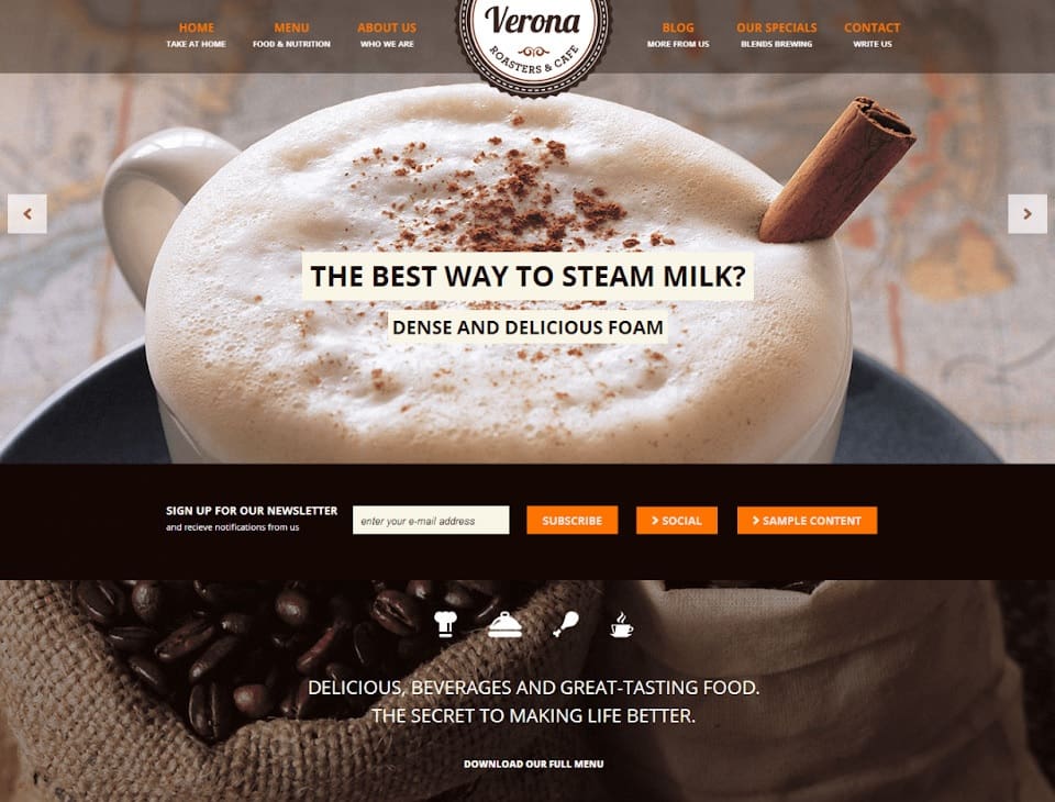 thiết kế web bán cà phê