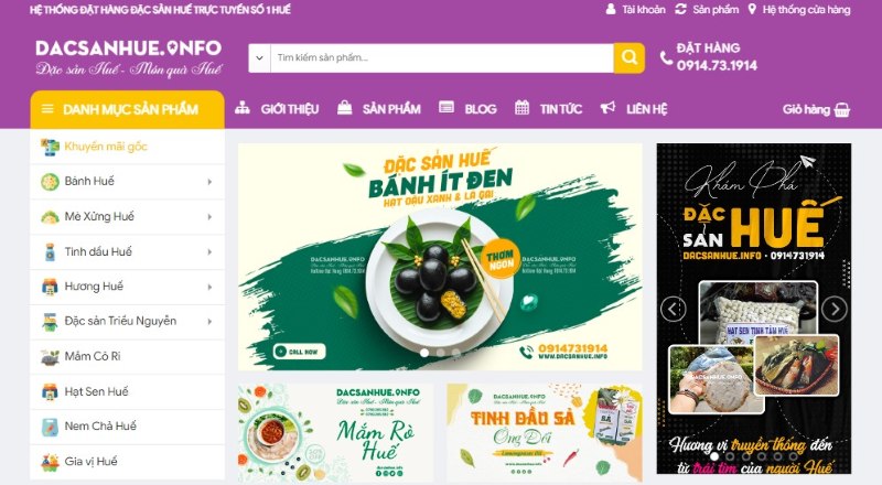 Thiết kế web bán đặc sản