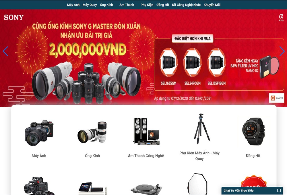 Thiết kế web bán máy ảnh