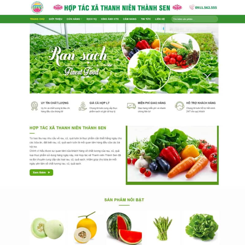 Thiết kế web bán nông sản