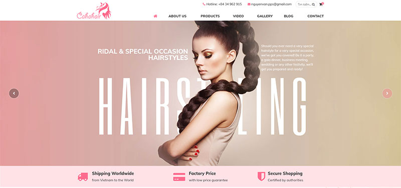 Thiết kế web bán tóc giả