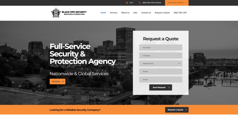 Thiết kế web công ty bảo vệ