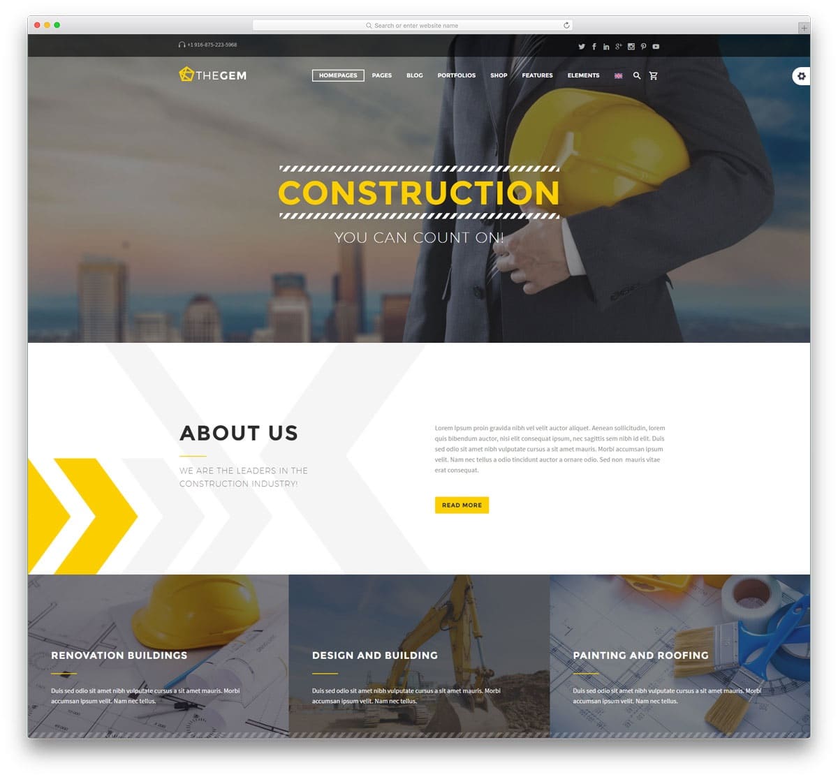 Thiết kế web công ty xây dựng