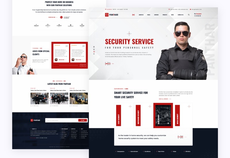 Thiết kế web dịch vụ bảo vệ