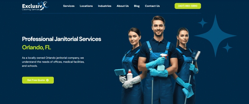 Thiết kế web dịch vụ vệ sinh