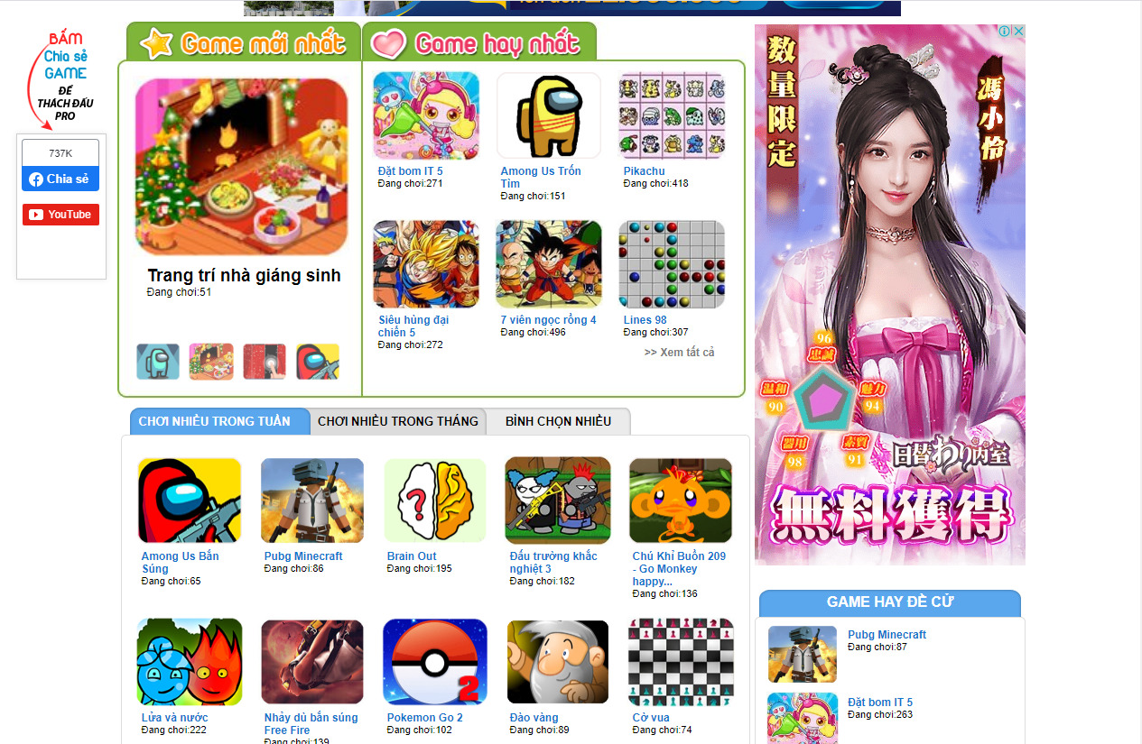 Thiết kế web game online