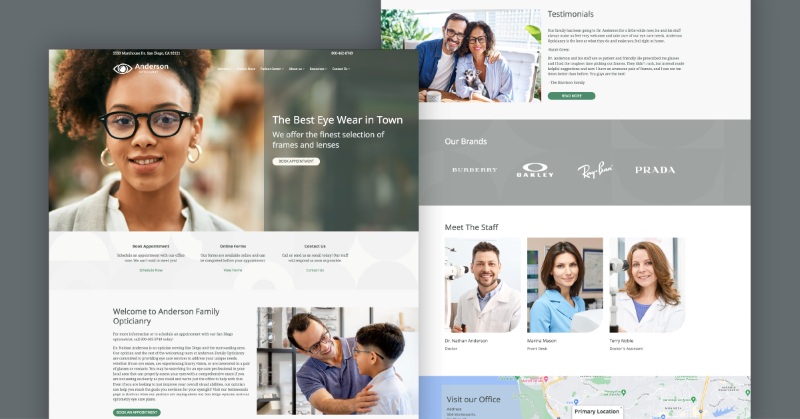 Thiết kế web kính mắt Thiết kế web kính mắt