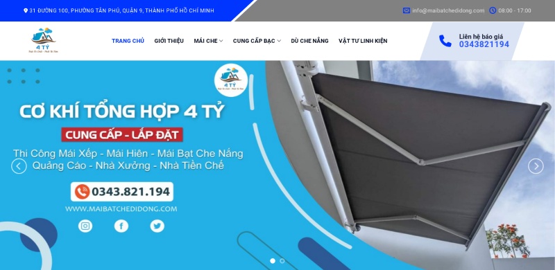 Thiết kế web mái che