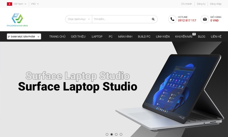 Thiết kế web máy tính giá rẻ