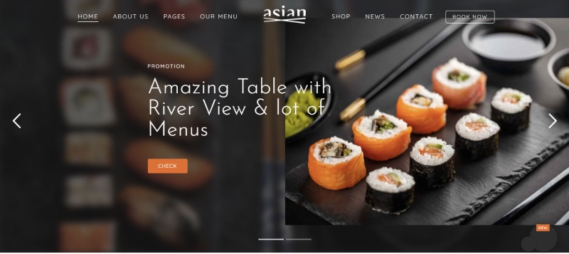 Thiết kế web nhà hàng đẹp