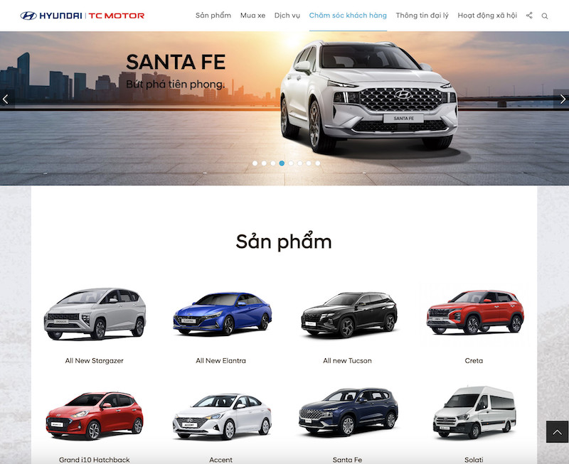 Thiết kế web ô tô