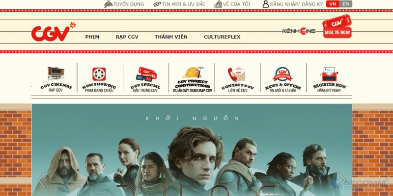 Thiết kế web rạp phim