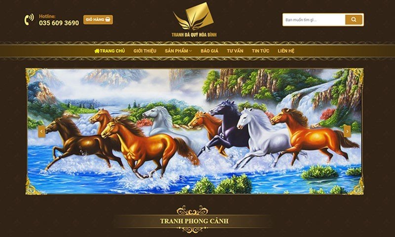 Thiết kế web tranh thêu tay